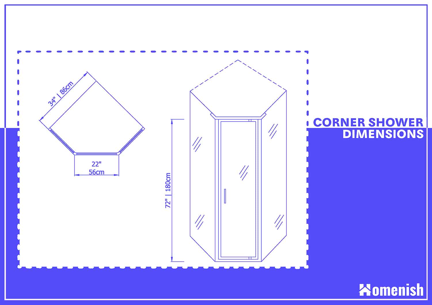 What Are The Corner Shower Dimensions Homenish