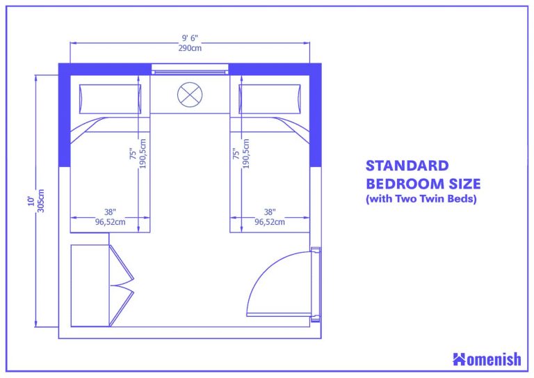 Average Bedroom Size and Layout Guide (with 9 Designs) - Homenish