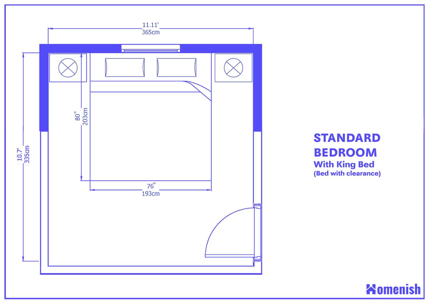 Average Bedroom Size And Layout Guide with 9 Designs Homenish