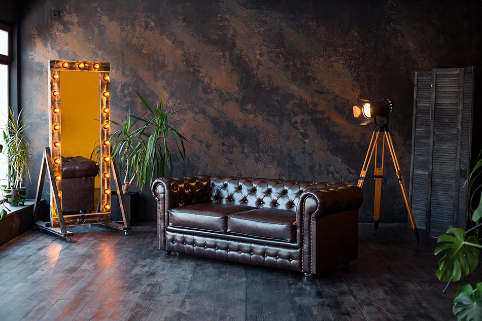 dark leather sofa decorating ideas