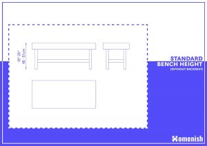 Standard Bench Sizes (5 Drawings Included) - Homenish