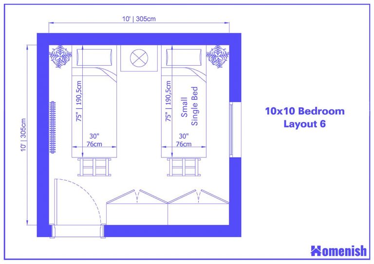 9 Ideal 10x10 Bedroom Layouts For Small Rooms - Homenish