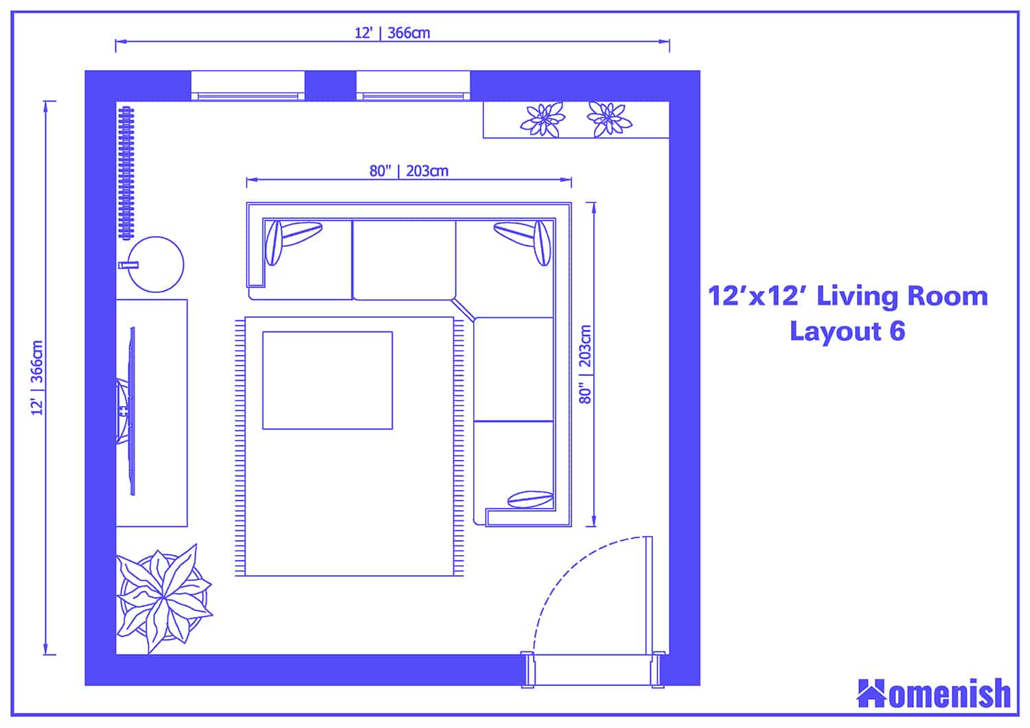 9 Great 12 X 12 Living Room Layouts And Floor Plans Homenish