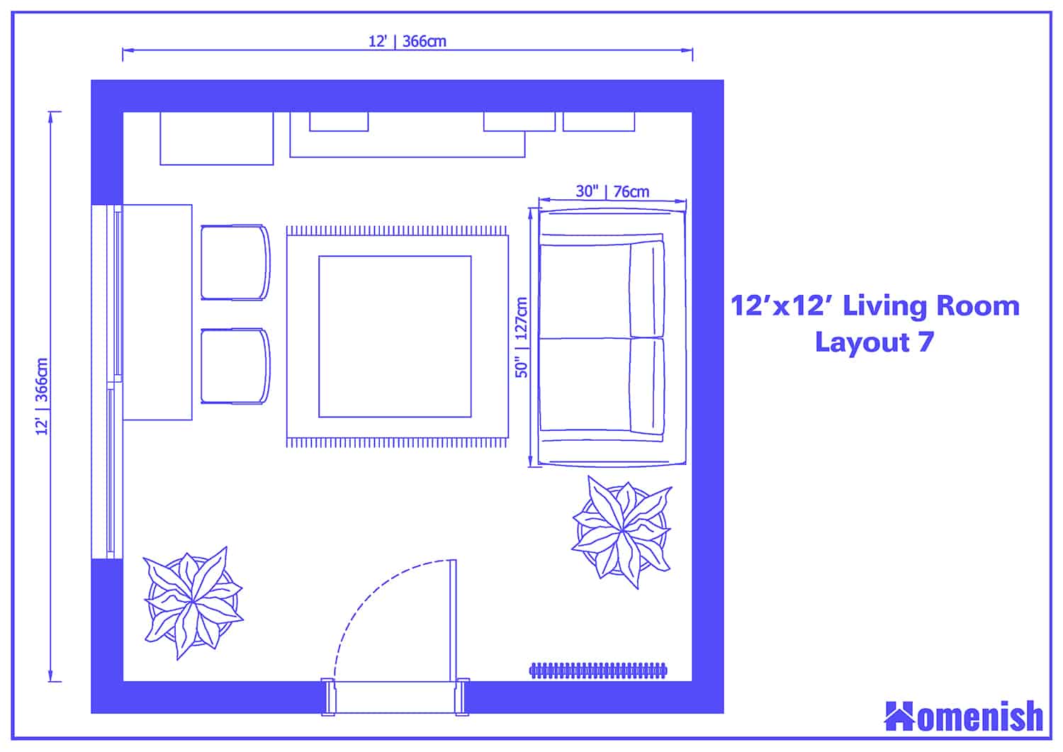 12 X 20 Living Room Layout