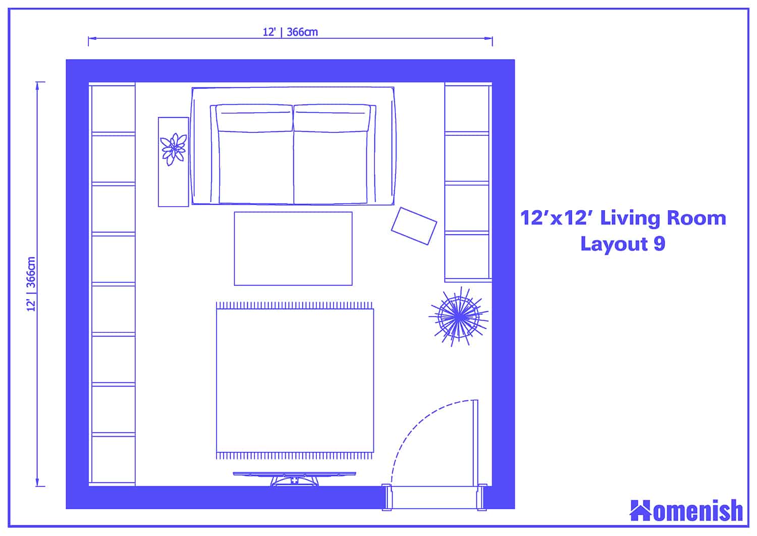 24x13 living room layout