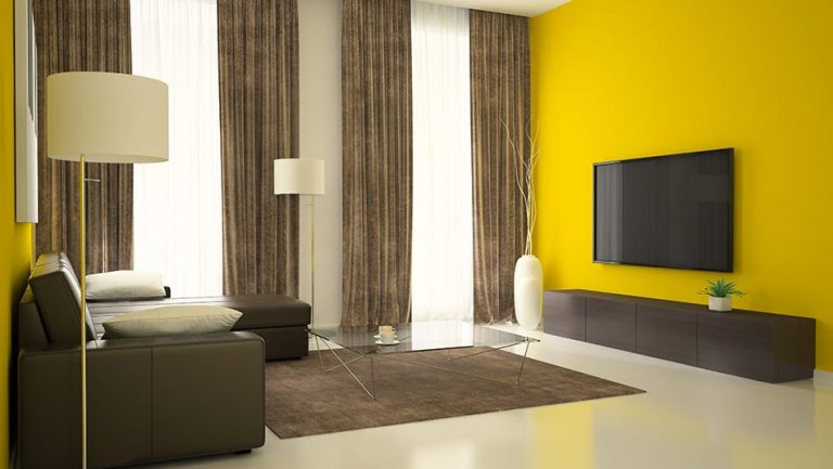 Curtains For Yellow Walls In Living Room