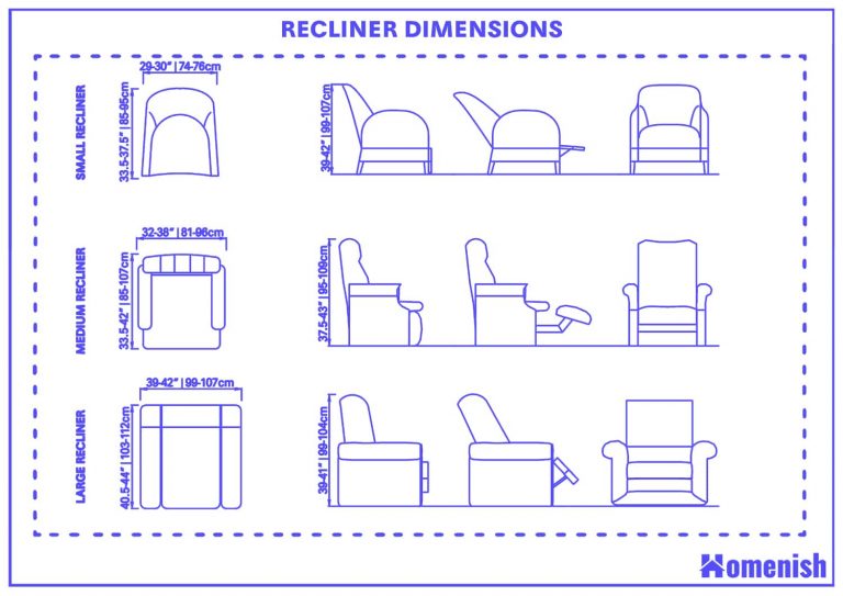 What Are the Common Recliner Dimensions? (2023 Size Guide) Homenish