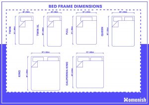 Guide to Bed Frame Dimension (with Detailed Drawings) - Homenish