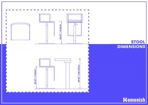 What are the Different Stool Dimensions? (2 Drawing Included) - Homenish