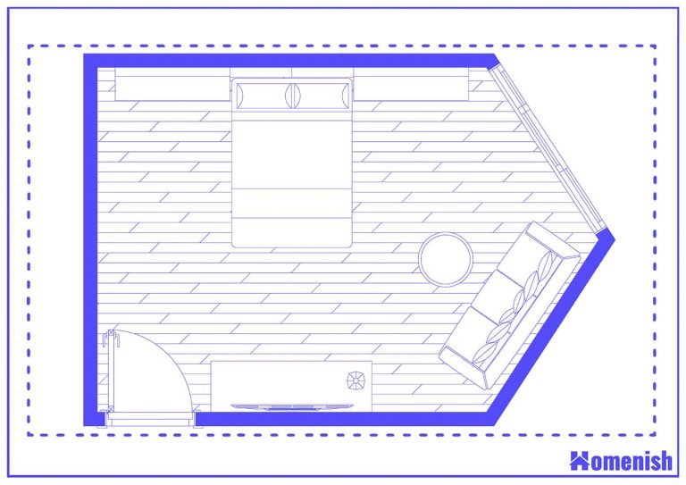 12 Bedroom With A Couch Layouts (with Floor Plans) - Homenish