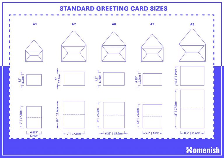 Standard Greeting Card Size with Drawings Homenish