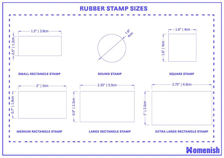 Guide to Standard Stamp Sizes - Homenish