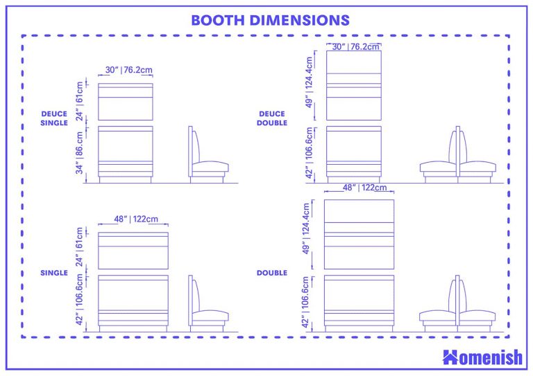 Booth Dimensions and Guidelines (with Drawings) - Homenish