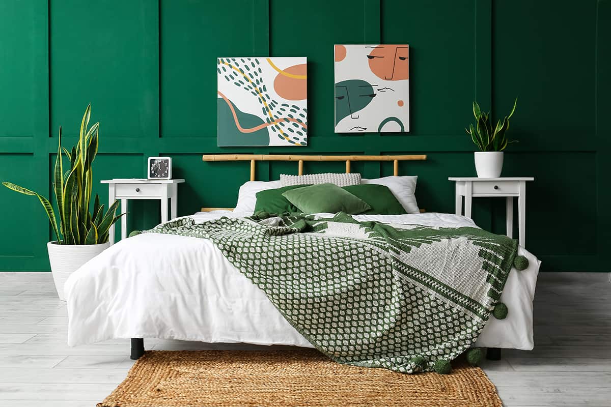 Green bedroom