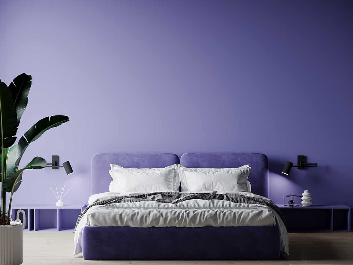 Purple bedroom