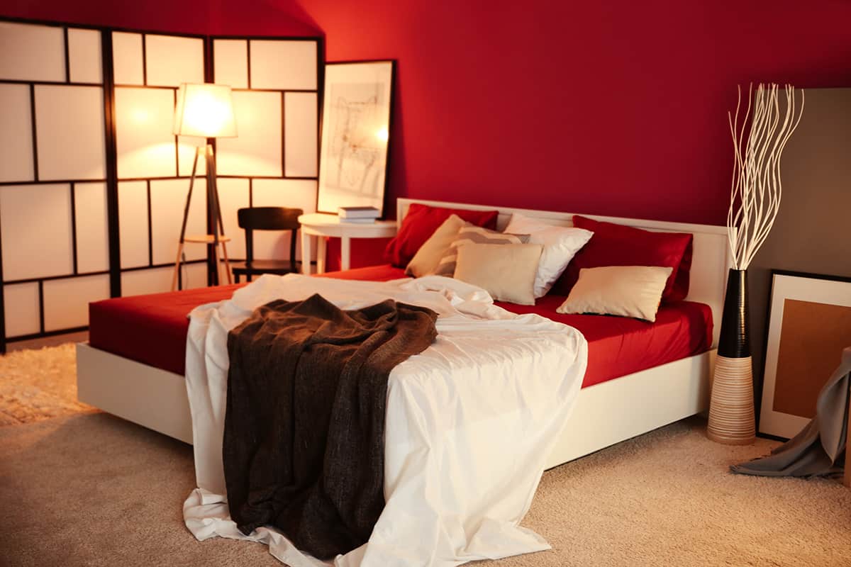 Red bedroom