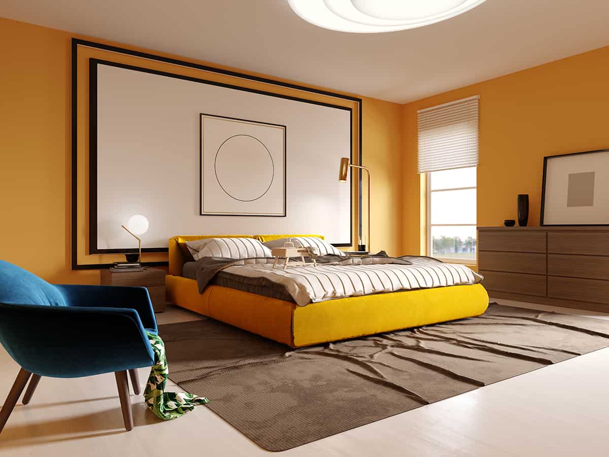 Yellow bedroom