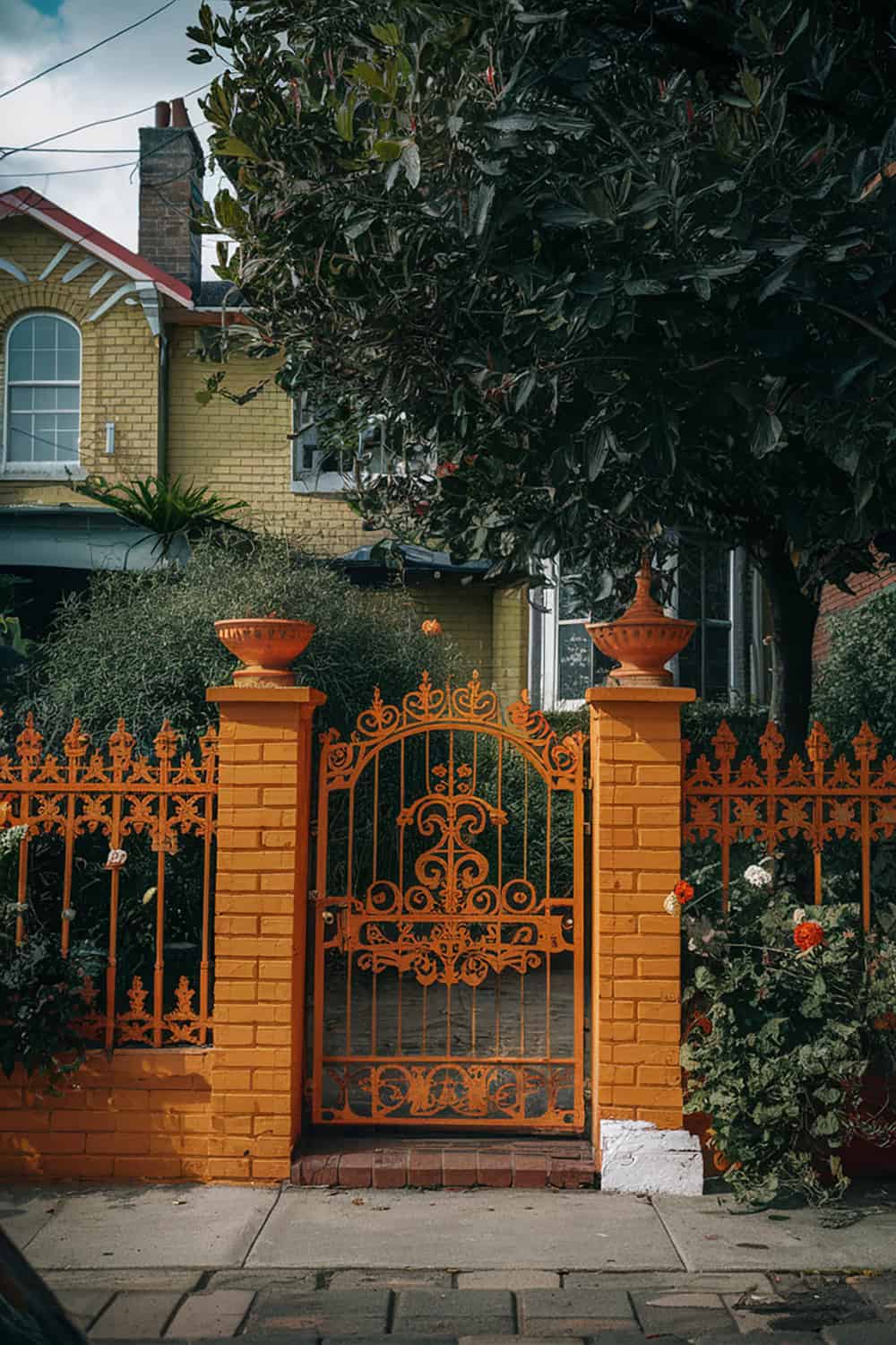 Orange Brick Fence