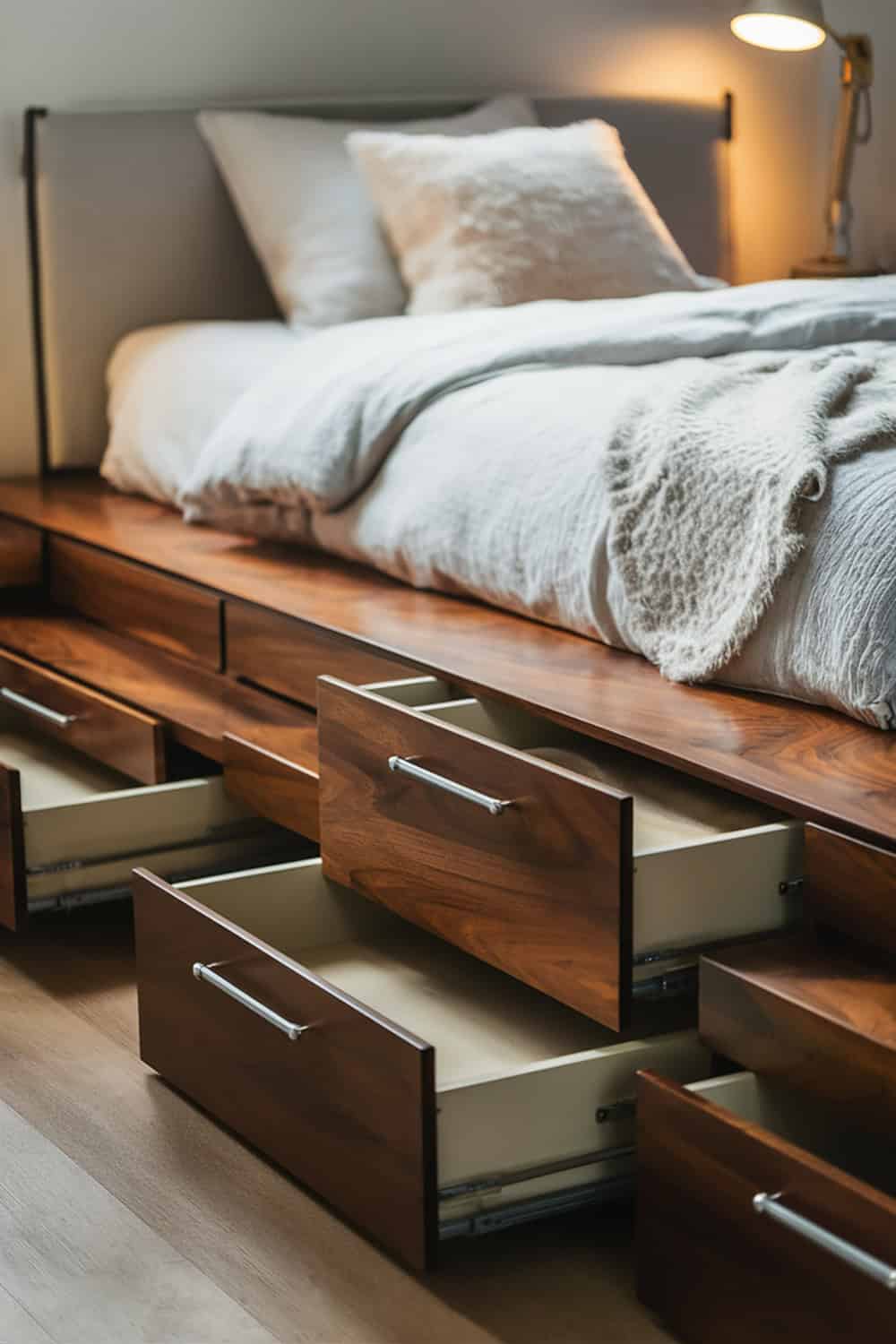Platform Bed with Pull Out Drawers