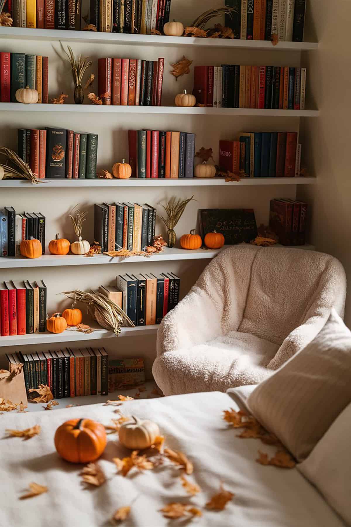 Autumn Themed Bookshelf