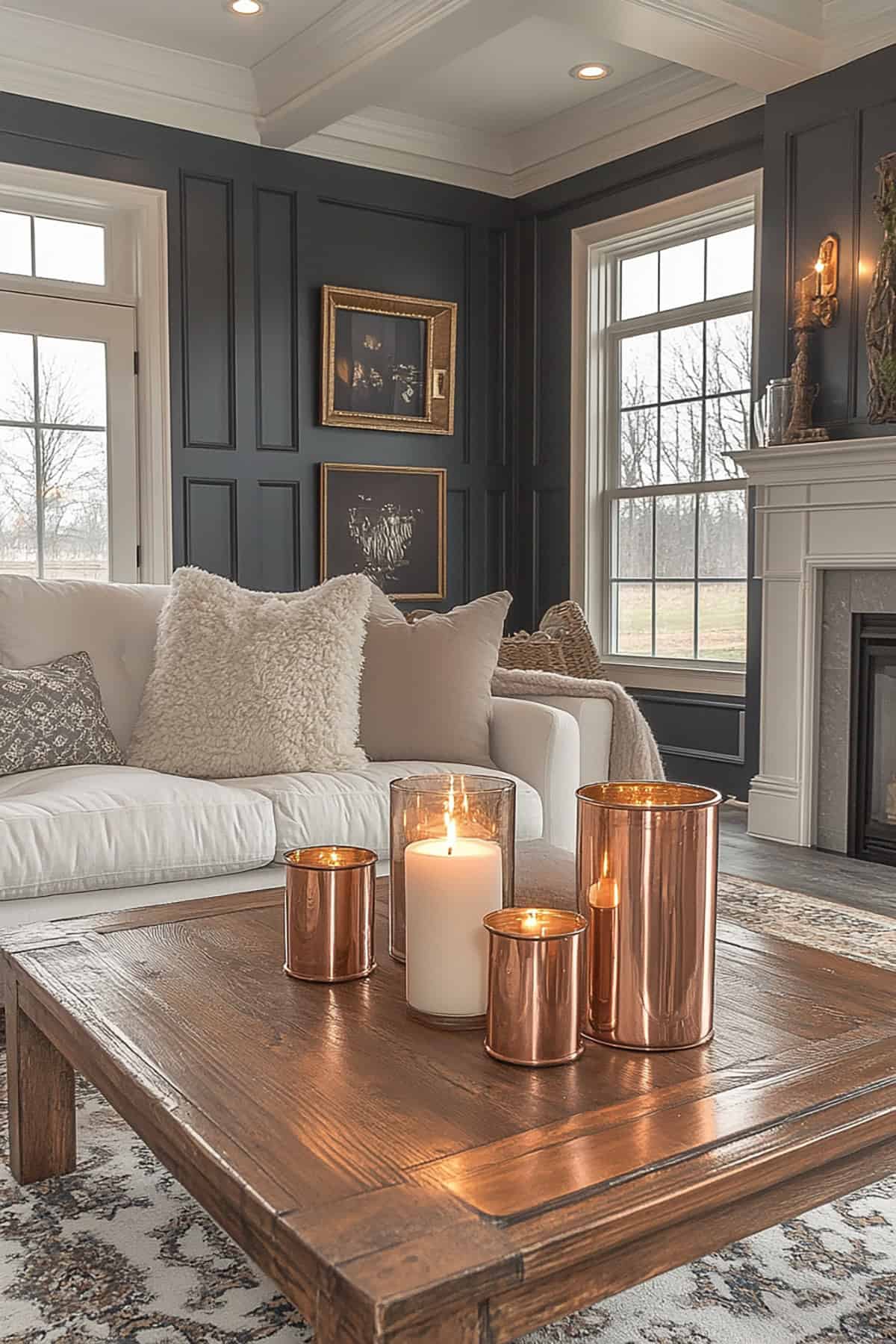 Copper and Gold Accents