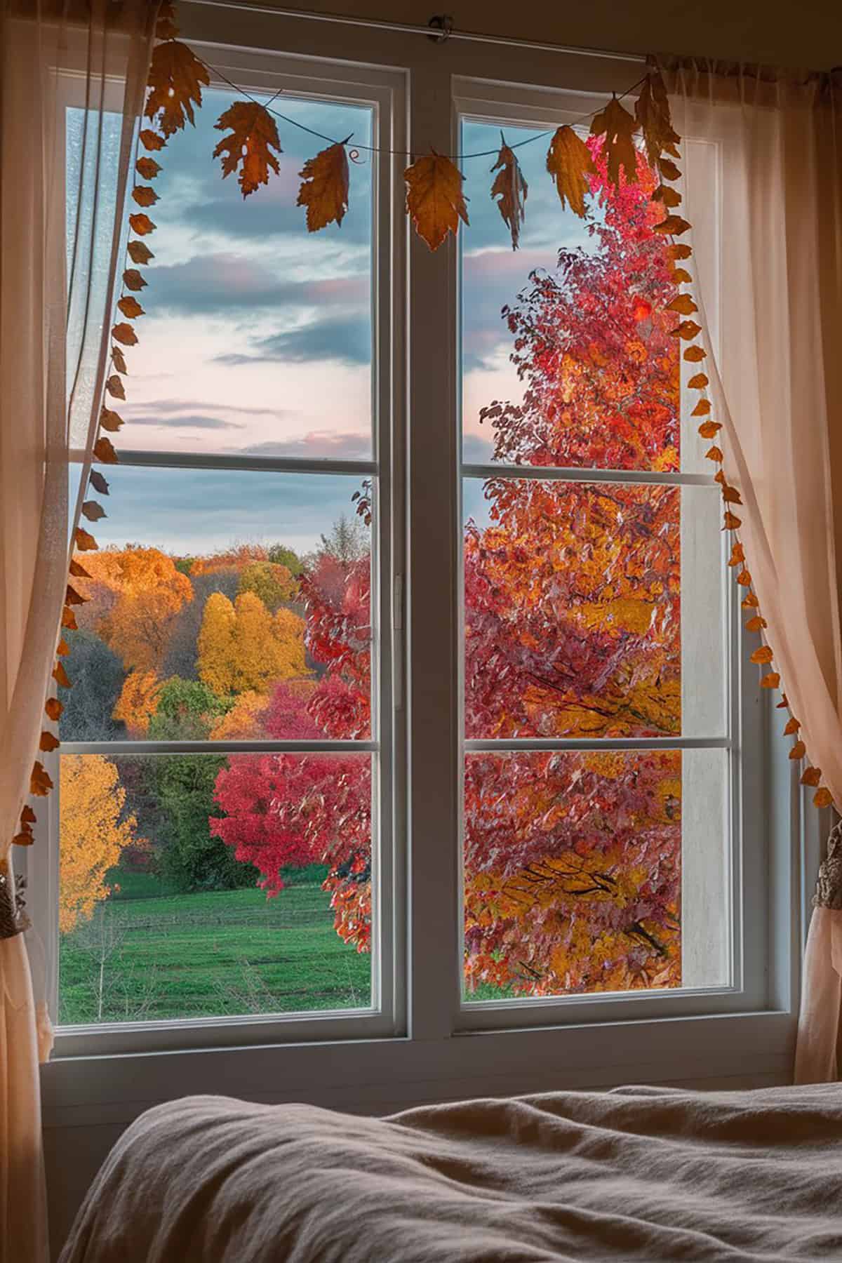 Leafy Window View