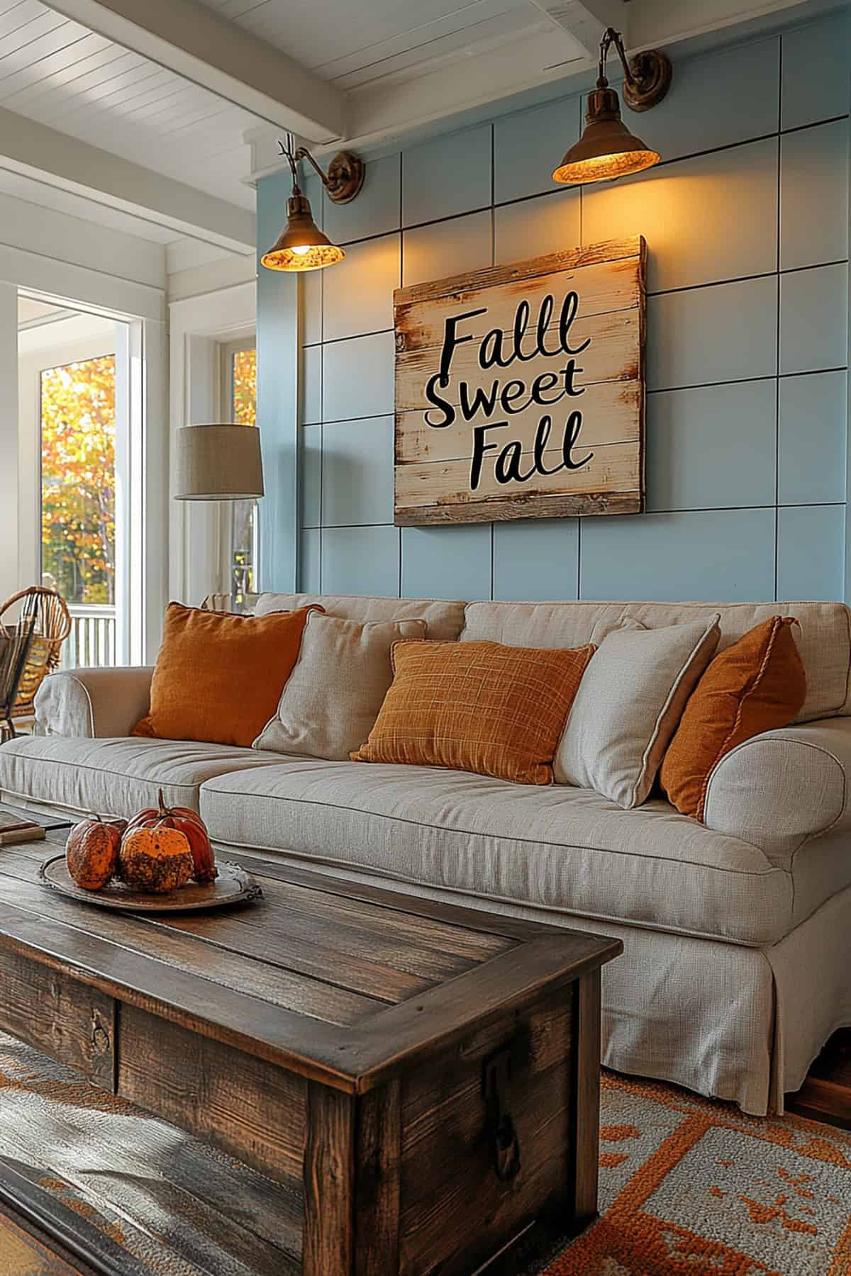 Rustic Wood Sign with Fall Quote