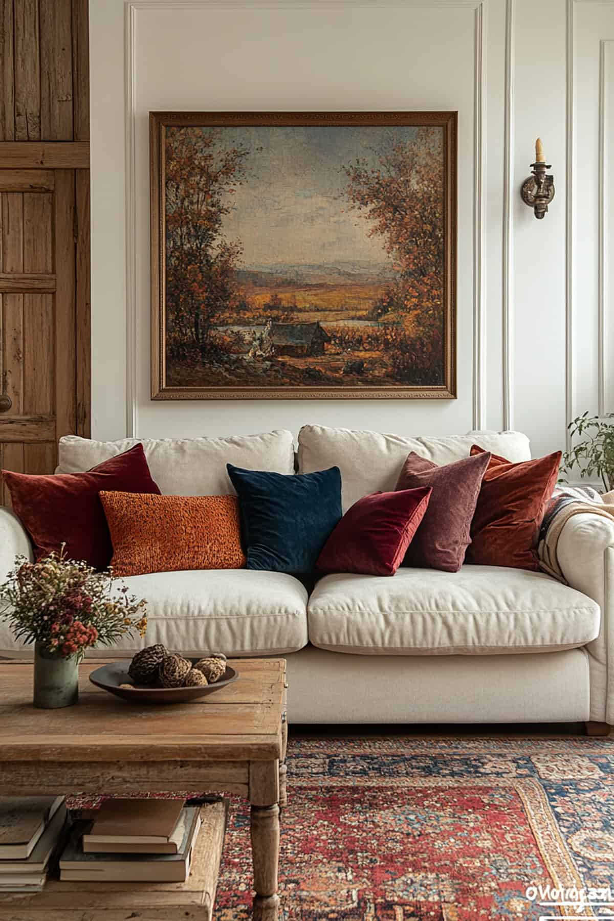 Velvet Cushions in Fall Colors