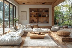 West Japandi Fusion Living Room Designs