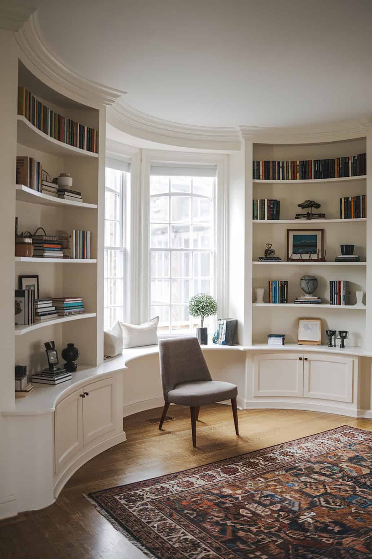 Bay Window Bookshelves