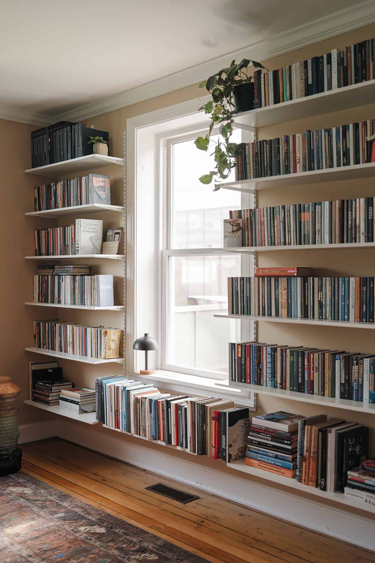 Floating Shelves Above the Window