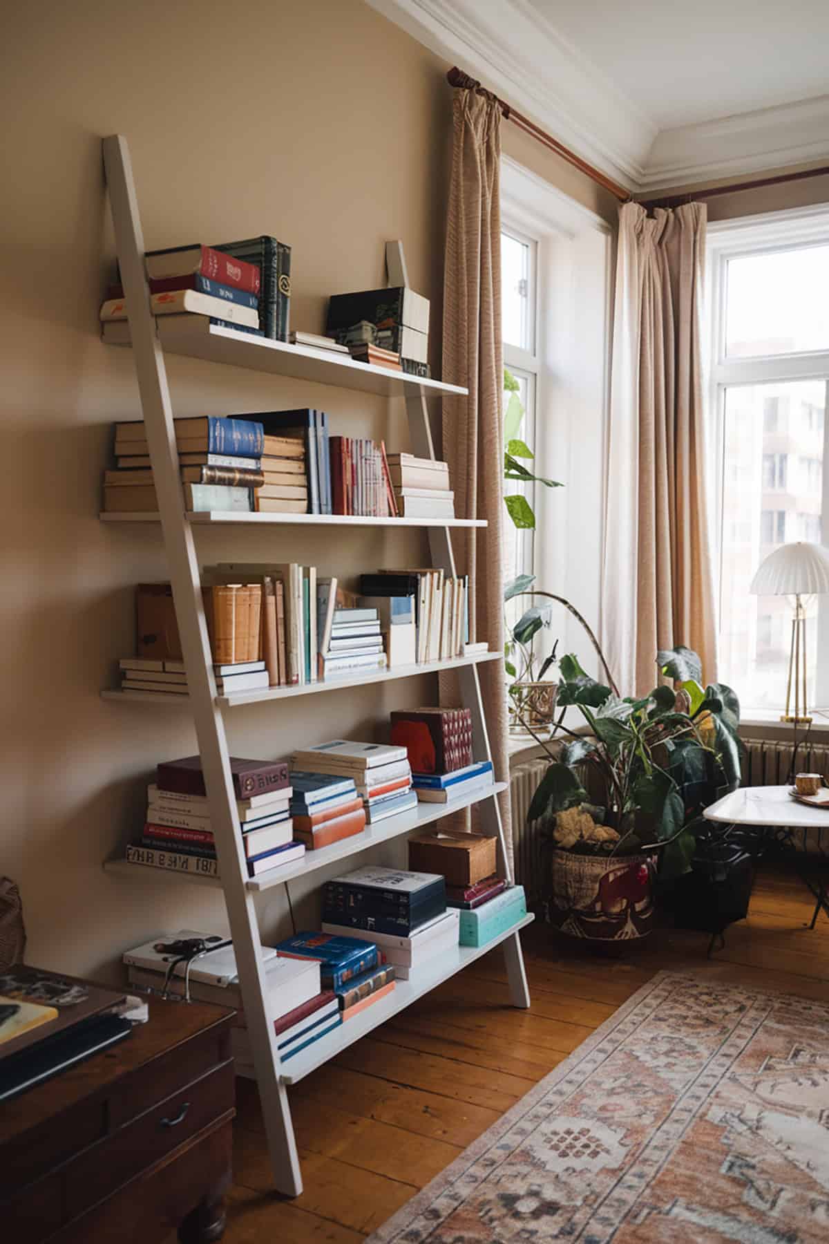 Ladder Style Leaning Shelves