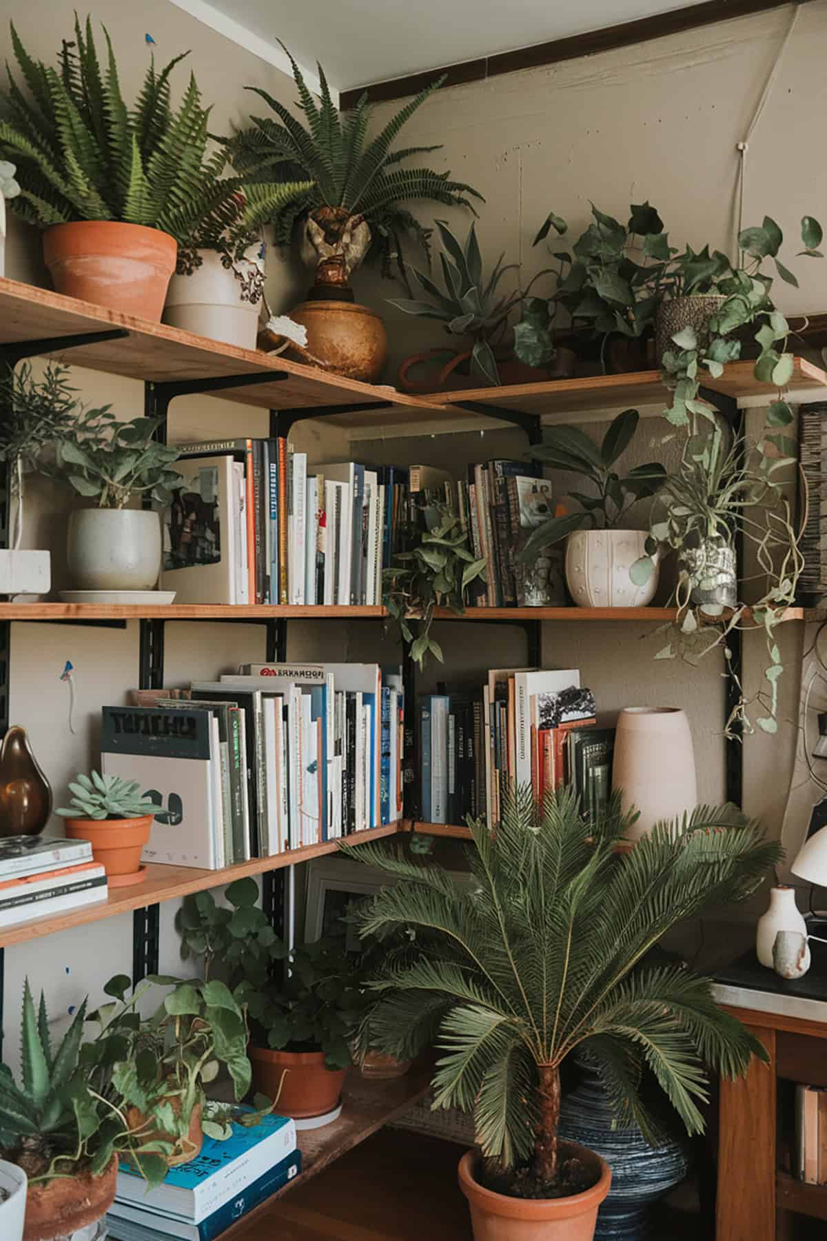 Open Shelves for Plants and Books