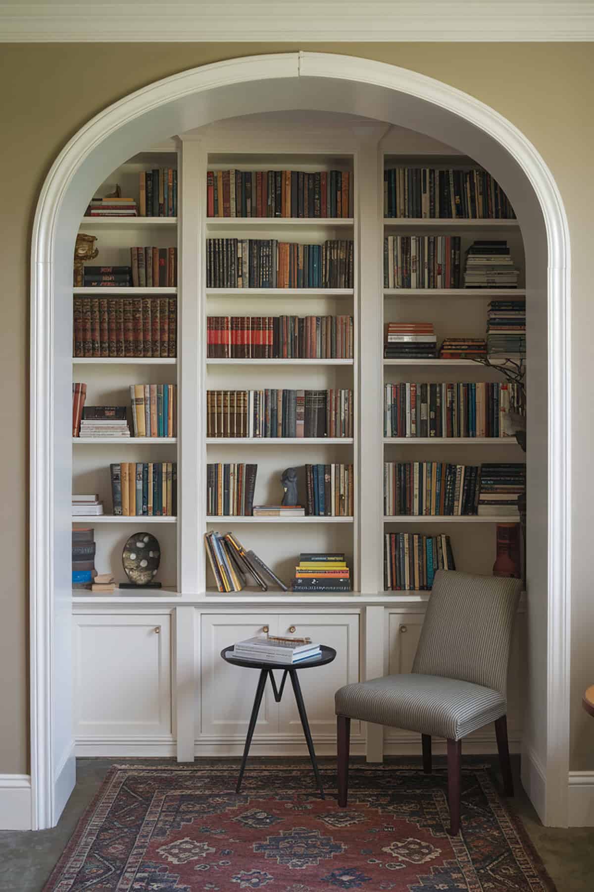 Alcove Built In Bookshelves