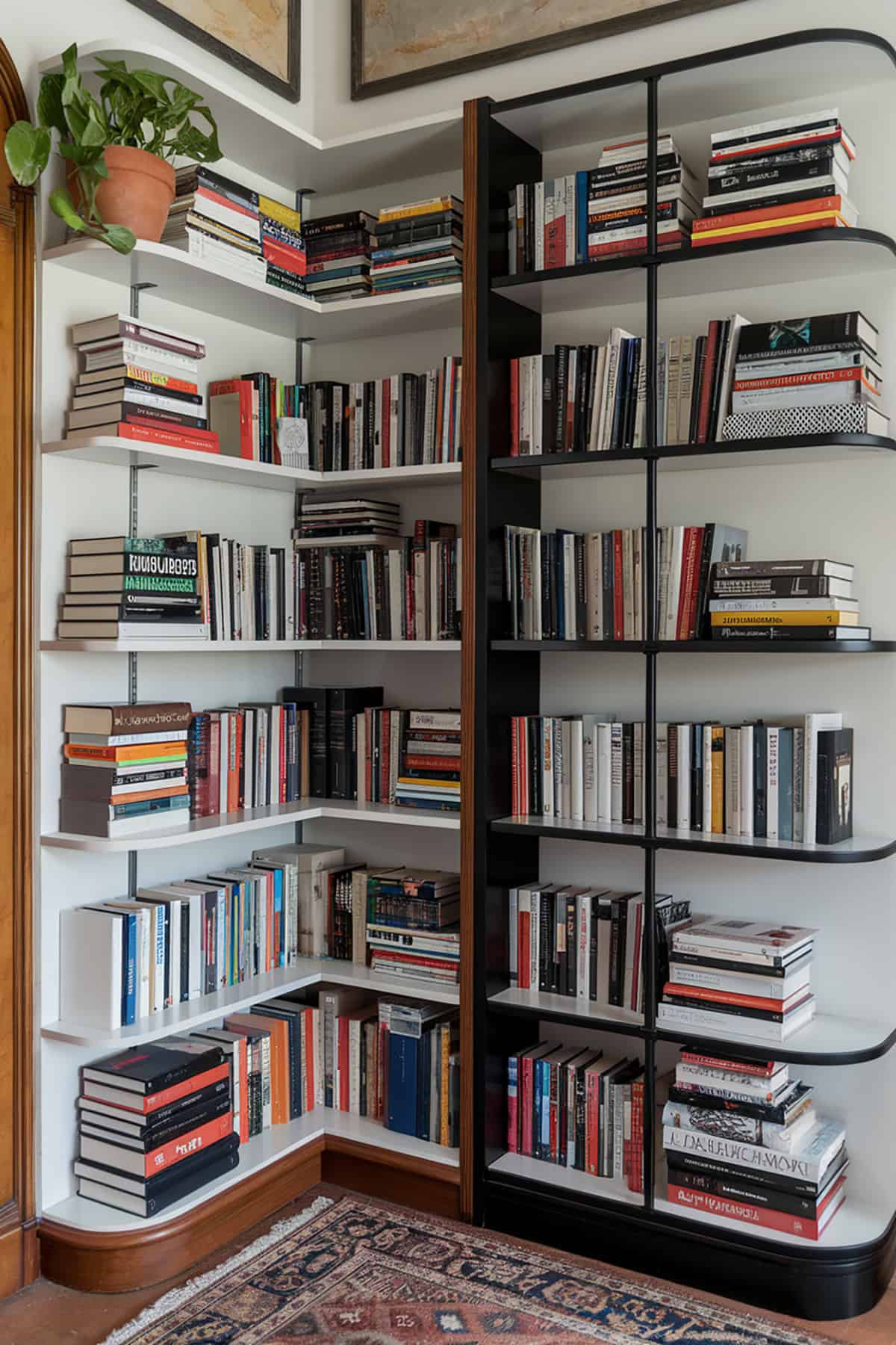 Asymmetrical Corner Shelves