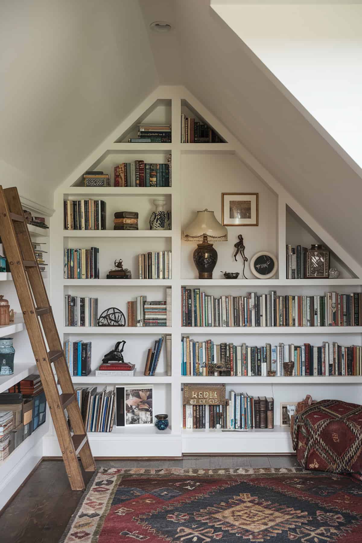 Bookshelves In Attic Spaces