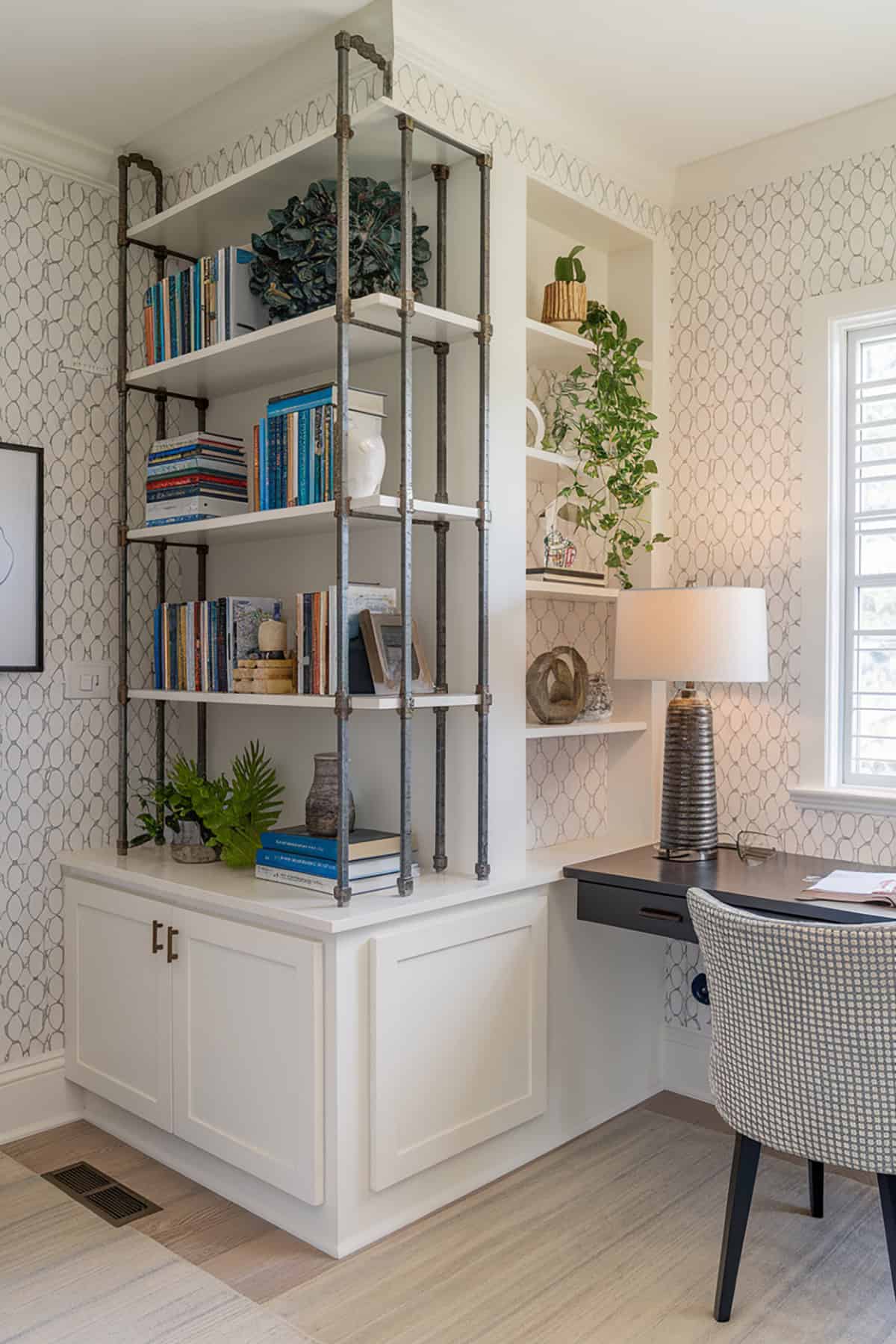 Bookshelves With Metal Accents