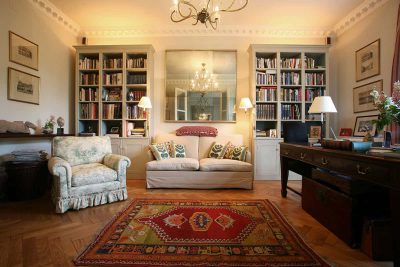 Bookshelves in the Living Room