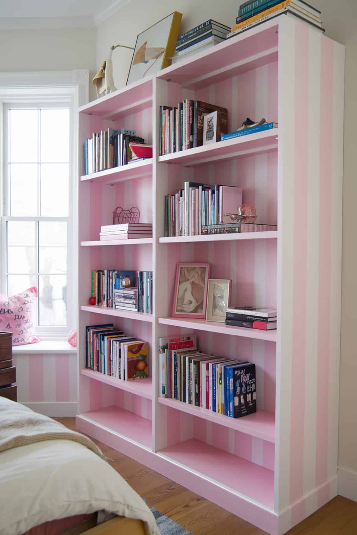 Candy Stripe Shelves in Pink and White