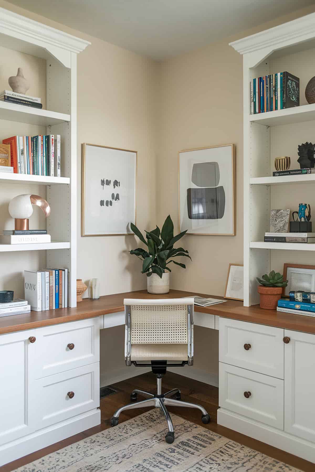 Corner Shelf Desk Combo