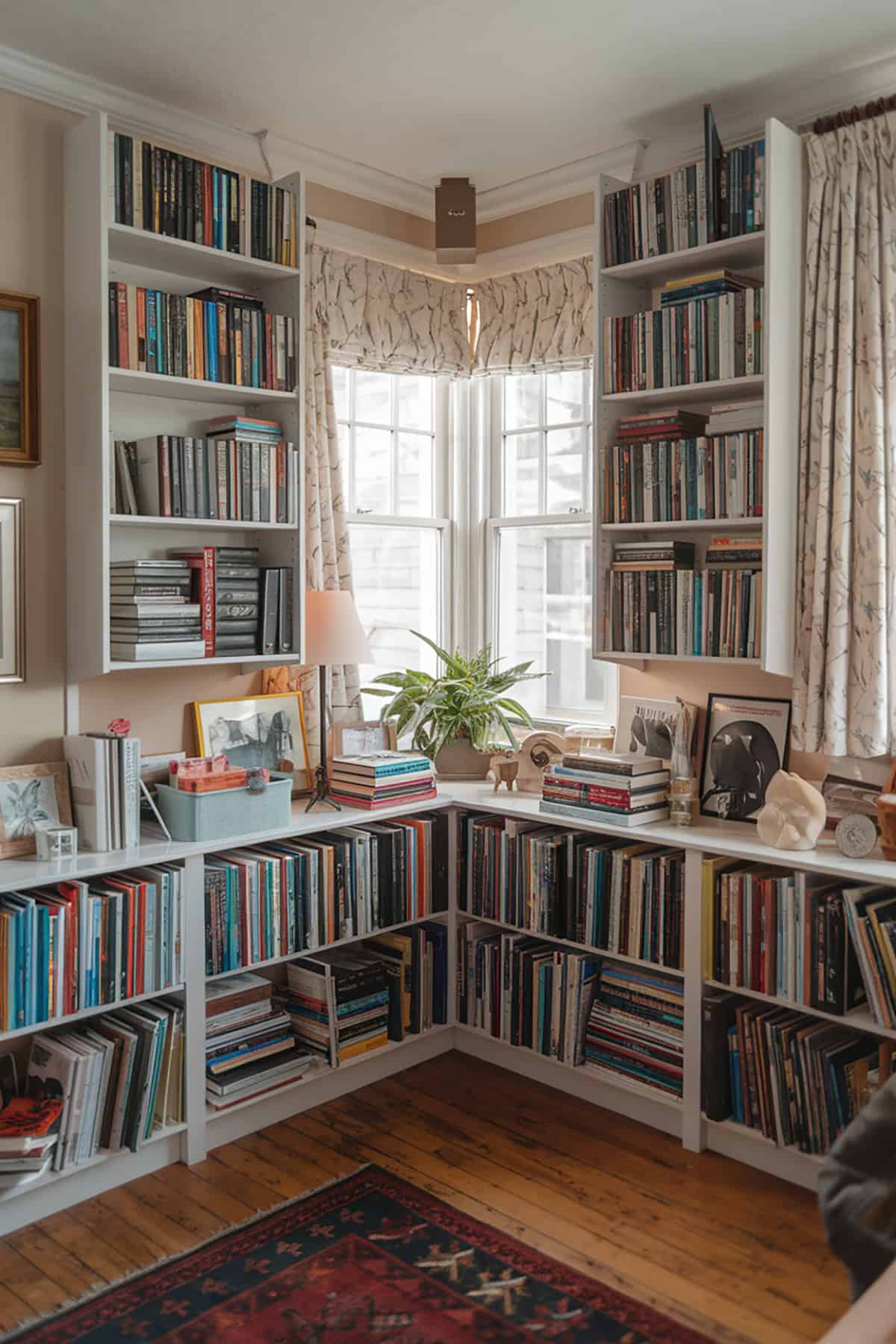 Corner Shelves Under the Window