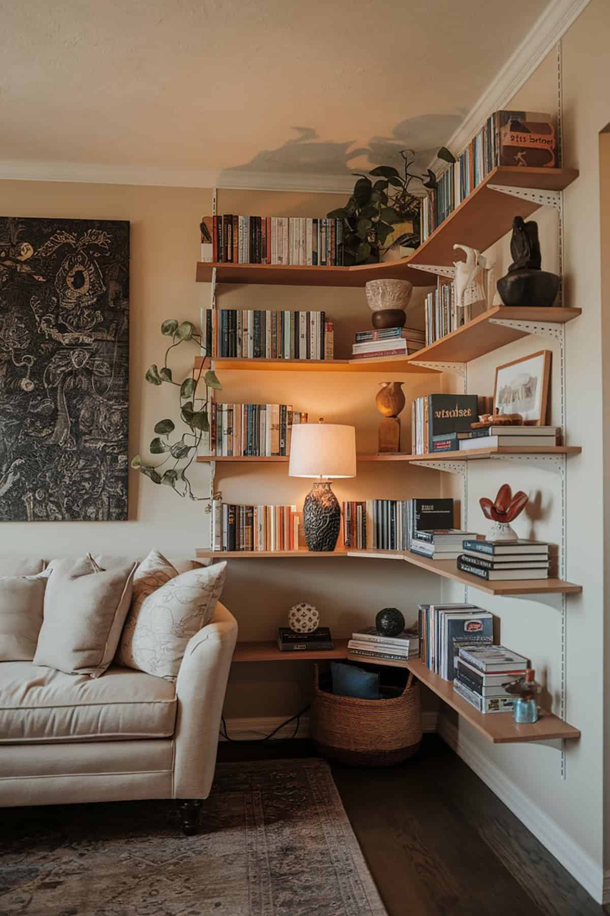 Floating Corner Shelves