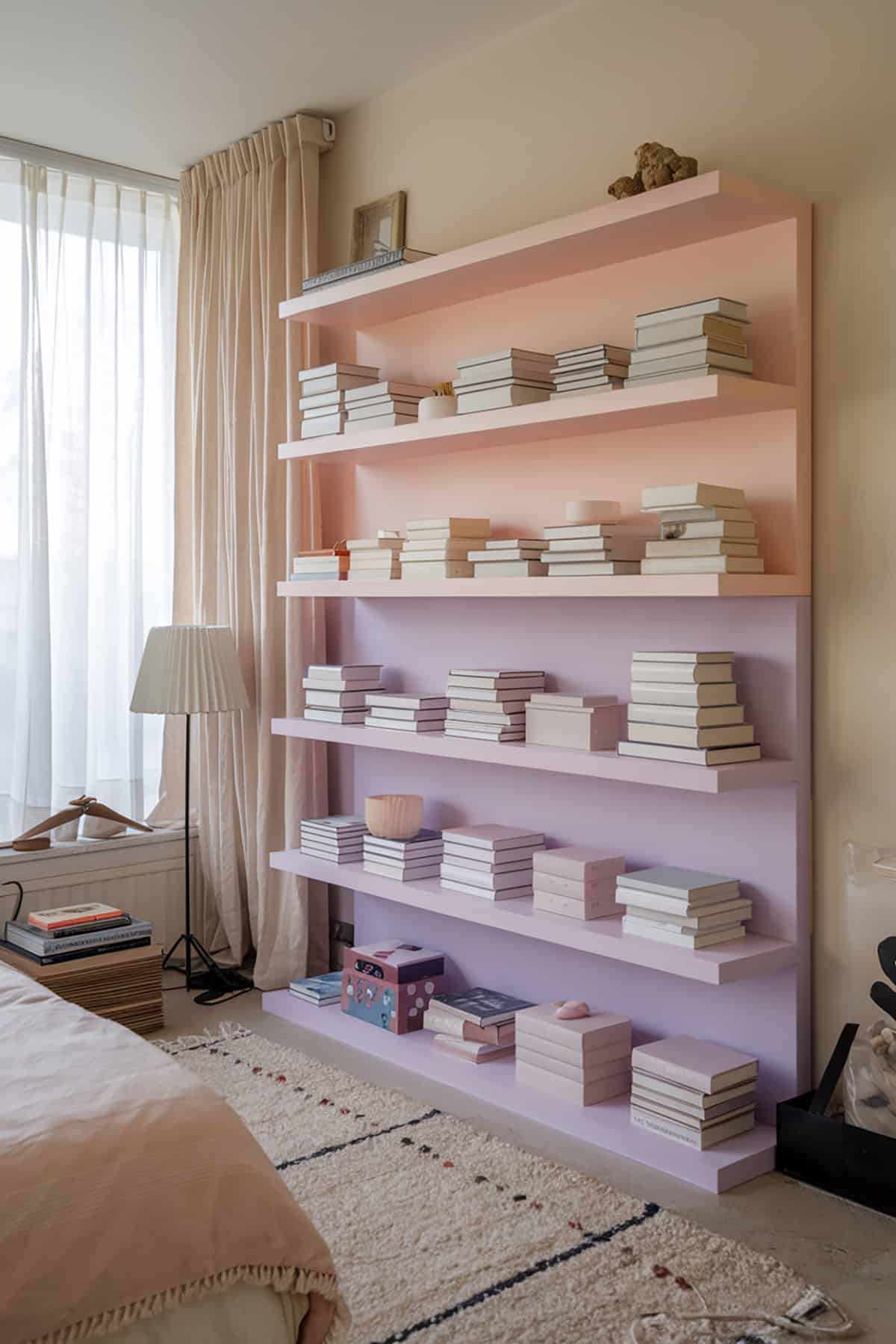 Gradient Book Organization in Pastels