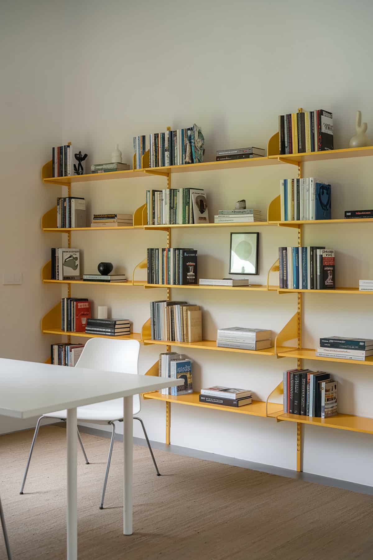 Minimalist Yellow Bookshelf