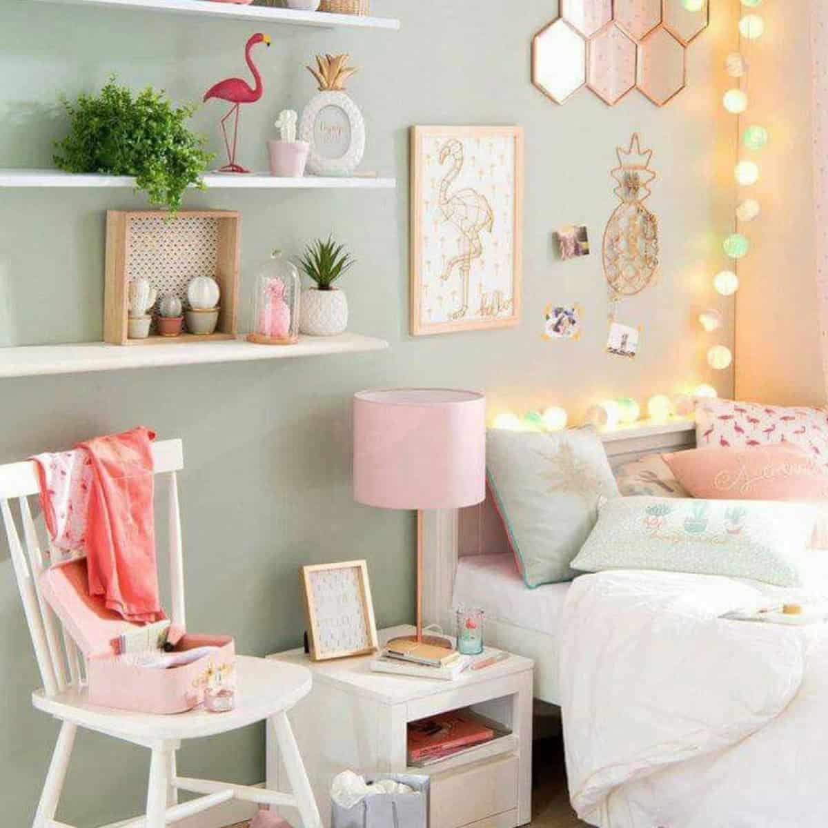 Mint Green Walls and Pastel Accents