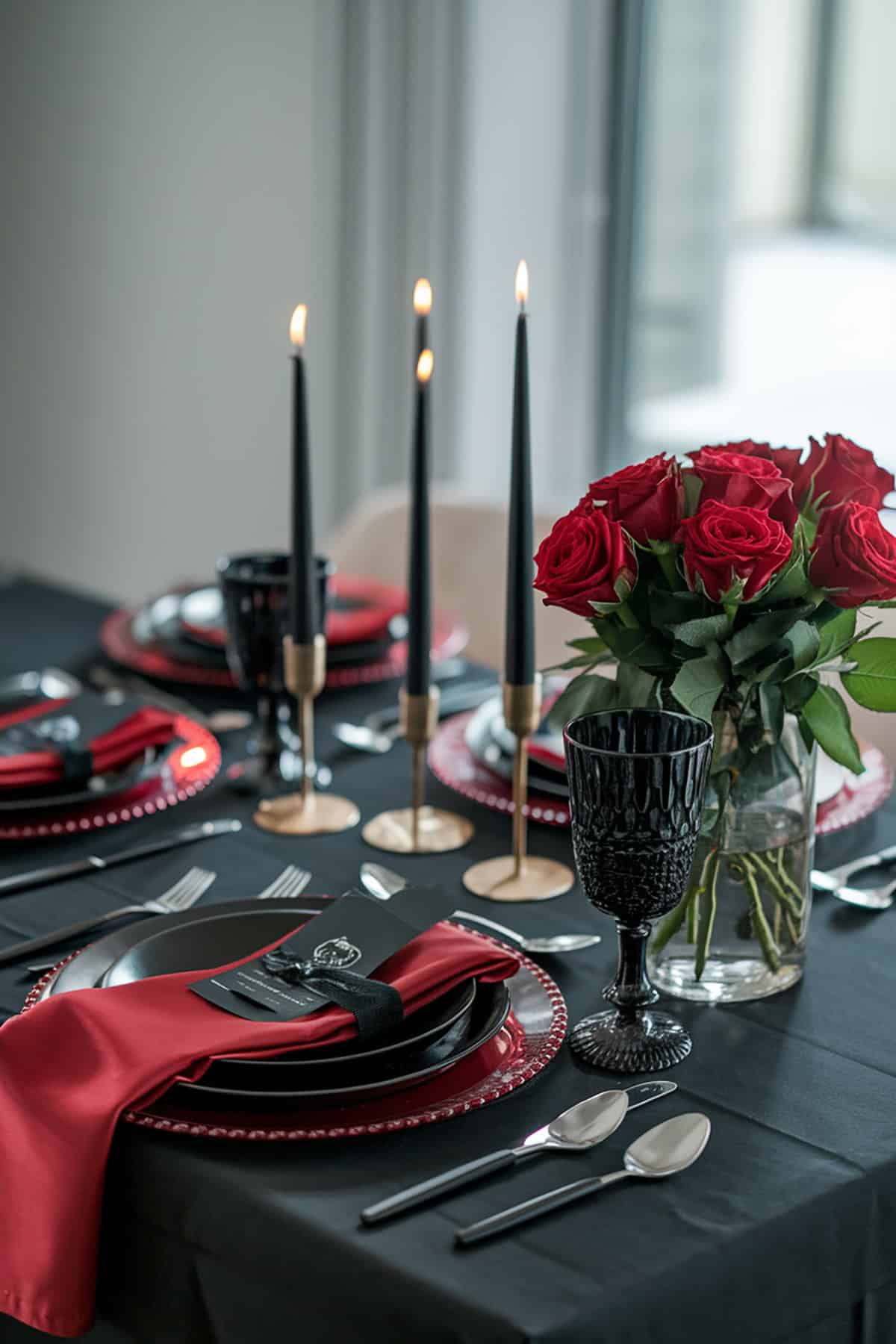 Modern Black and Red Table