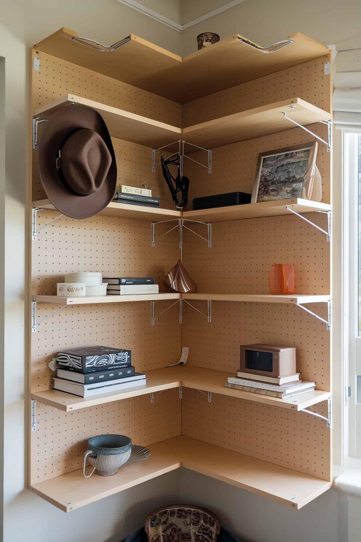 Multi Purpose Corner Bookshelf