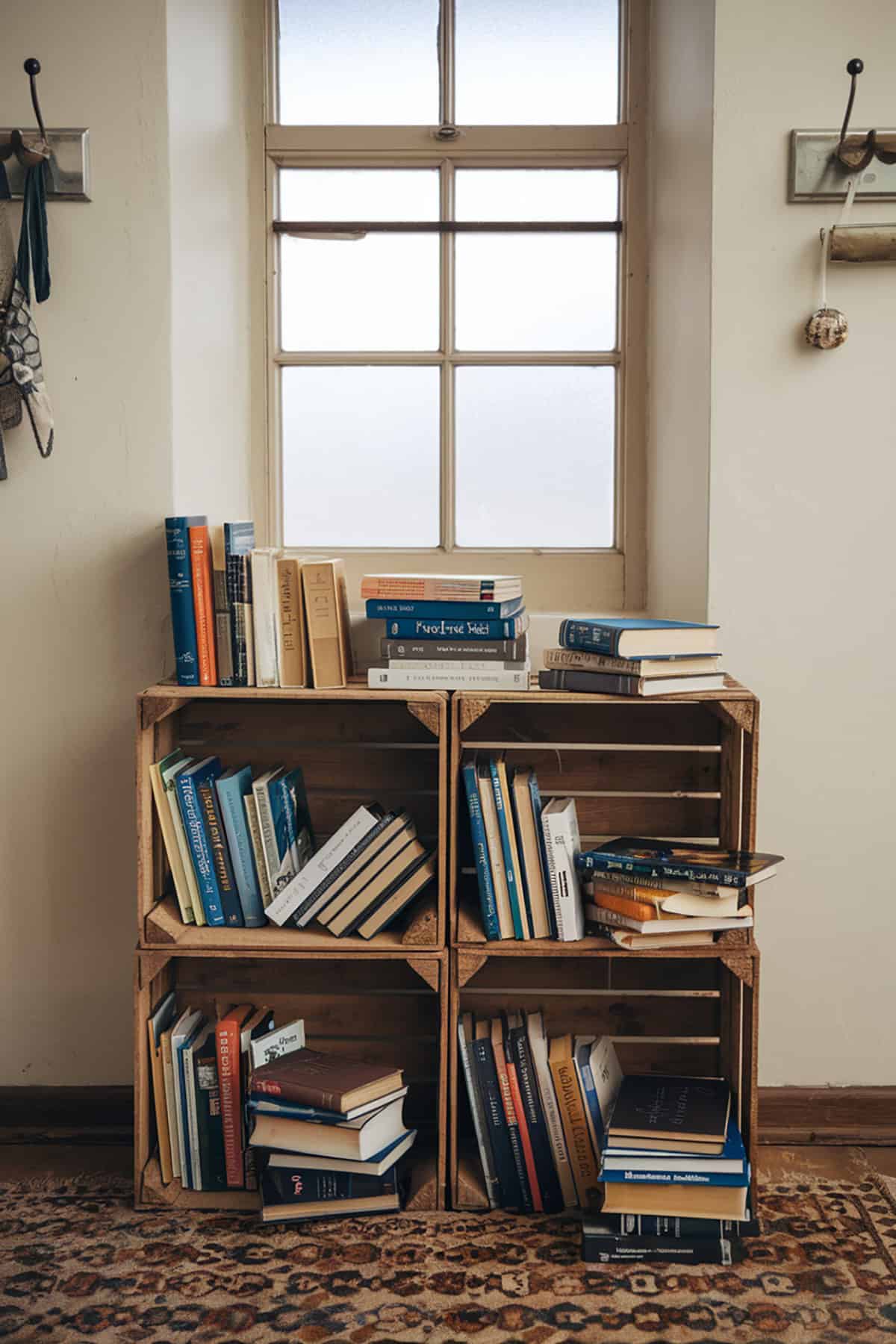 Rustic Crate Shelves