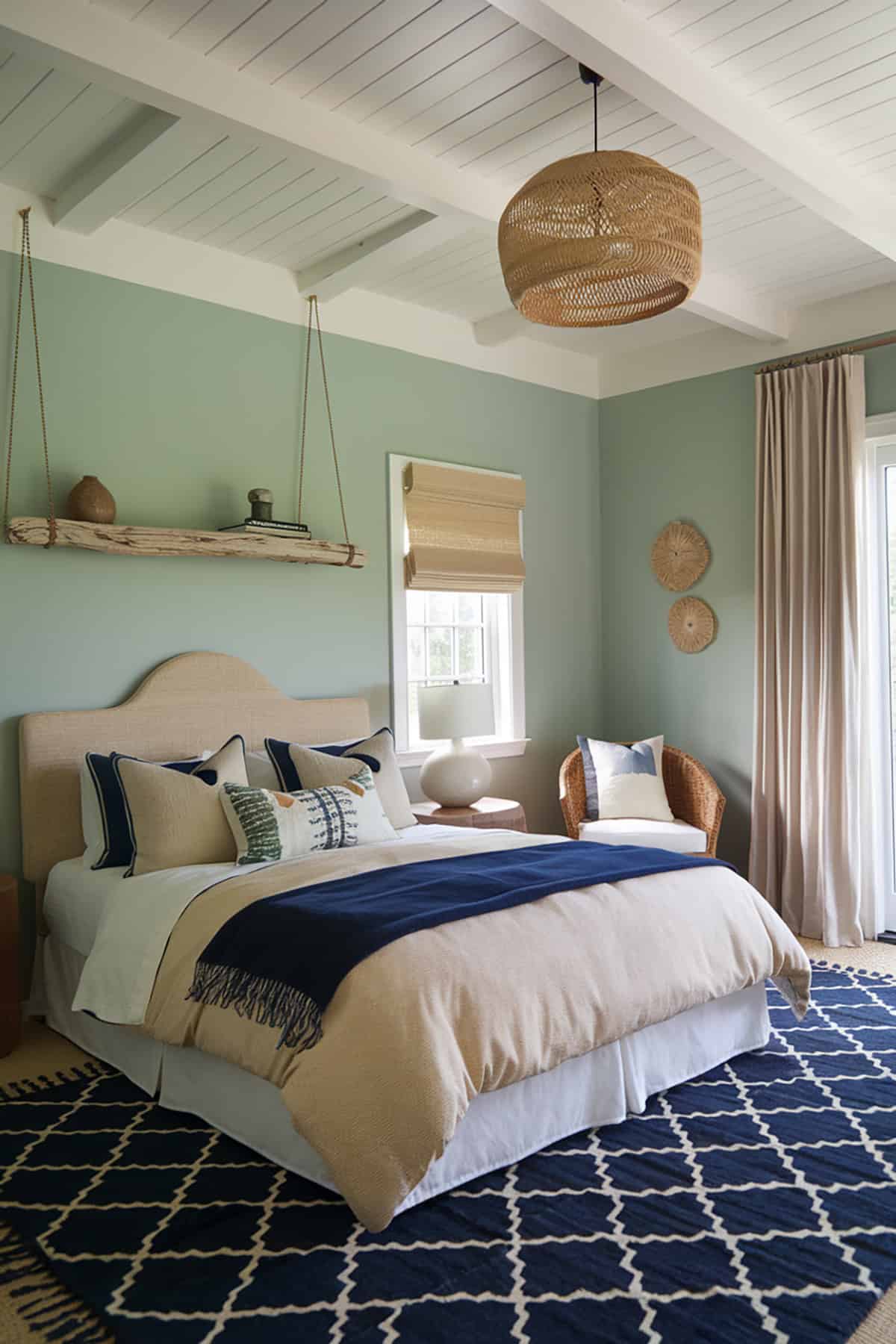 Seafoam Green Walls with Coastal Decor