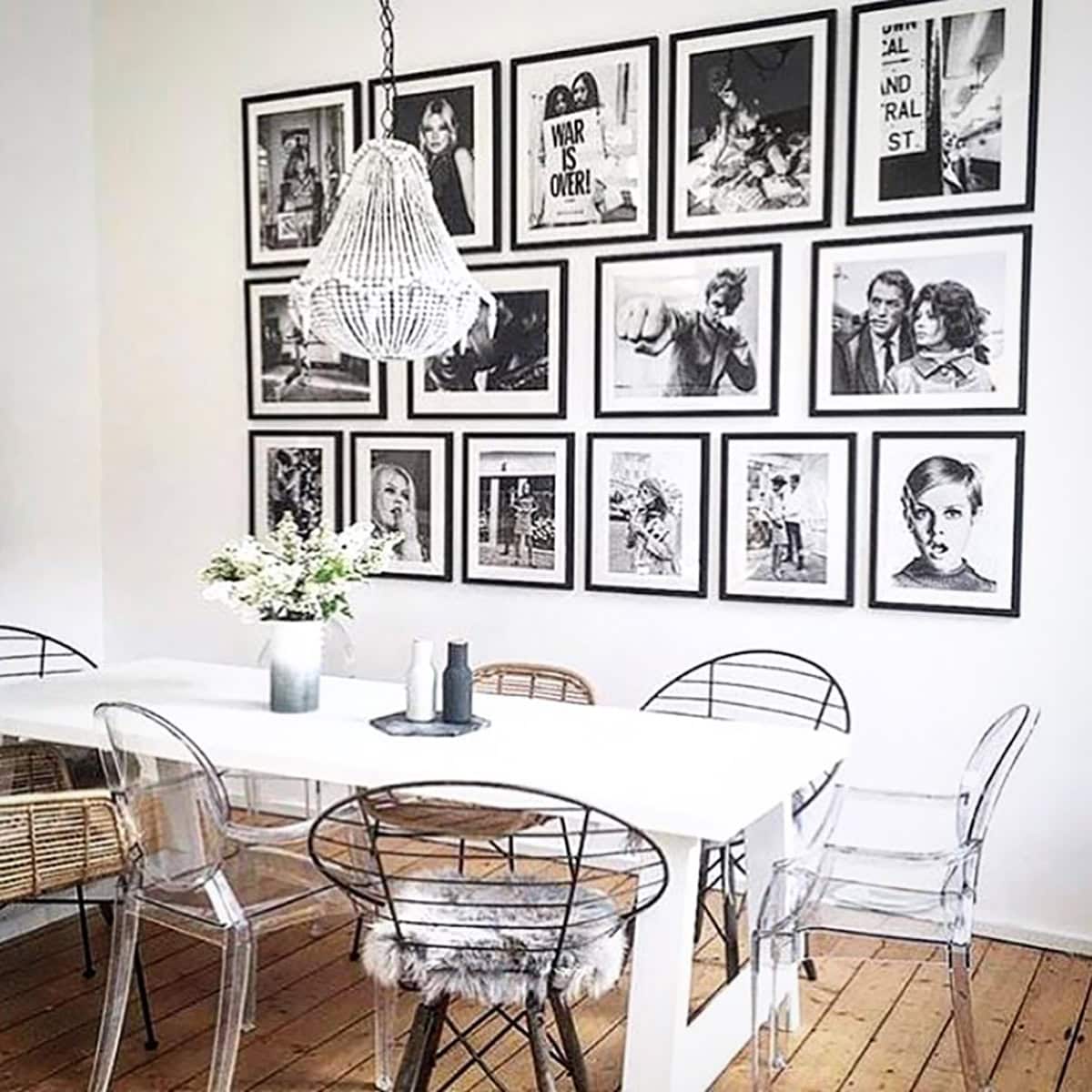 Monochrome Black and White Pop Culture Wall